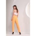 Women's Yellow Striped Ankle Pants